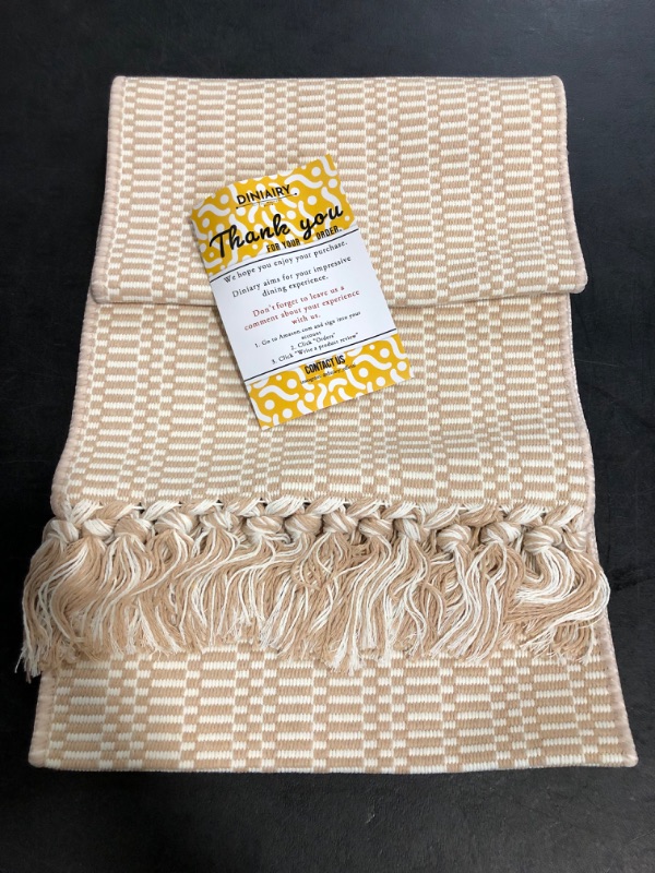 Photo 1 of Similar to Picture** Lifestyle Textured Wooden Bead Table Runner 