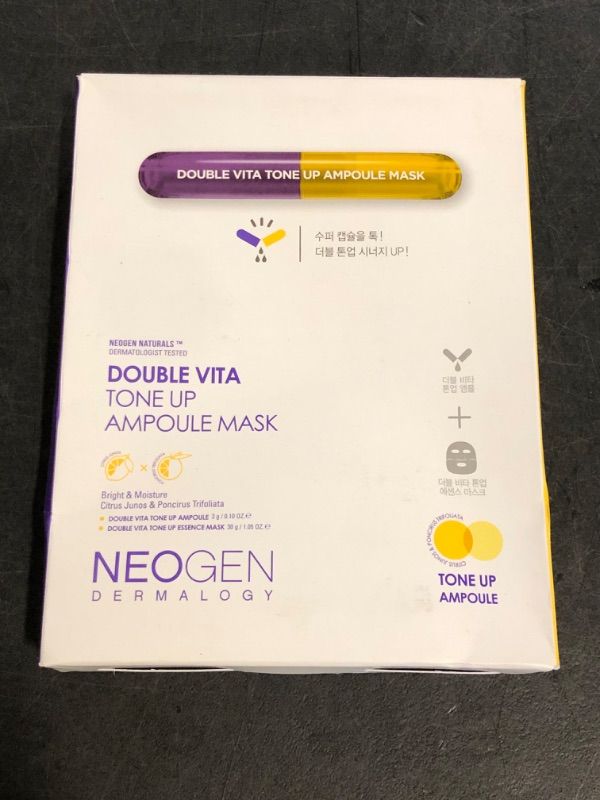 Photo 1 of NeoGen Dermalogy Double Vita Tone Up Ampoule Mask 30G 5 pack