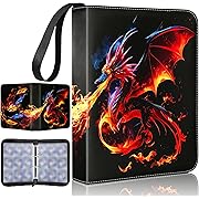 Photo 1 of Dmoicols Card Binder -Pocket with 55 Sleeves Pages 990-Pockets card holder Trading Card Holder Album Dragon Black