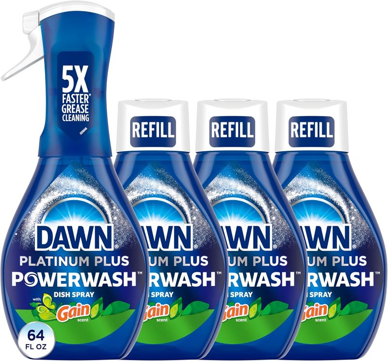 Photo 1 of *Missing Main Pump** Dawn Powerwash Gain Original Dish Spray, Liquid Dish Soap, Dish Soap Refill, , 1 Starter Kit + 3 Refills, 64 Fl Oz