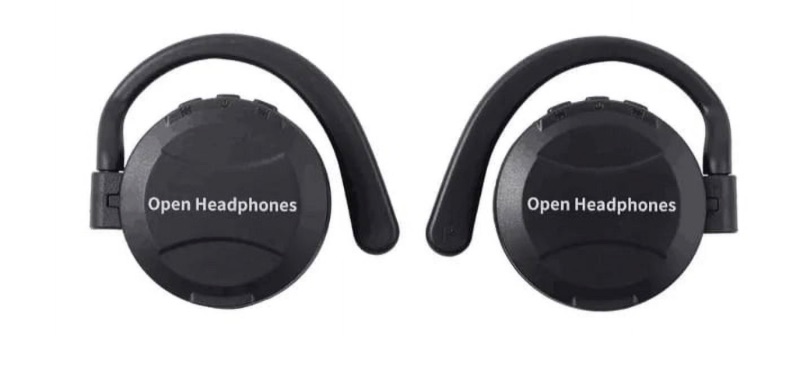 Photo 1 of Open Headphones Sports Wirelesss Bluetooth Headset Running Stereo Music Universal Mini Dual Ear Hanging Headphones with Mic Noise Reduction 