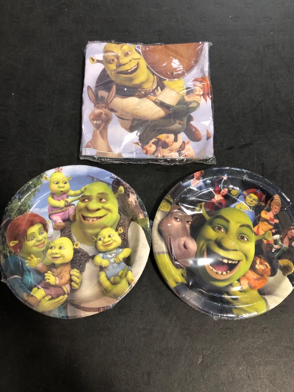 Photo 1 of 40pcs Shre-k Party Supplies, Party Tableware Set party Decorations Used for Shre-k Decorations
