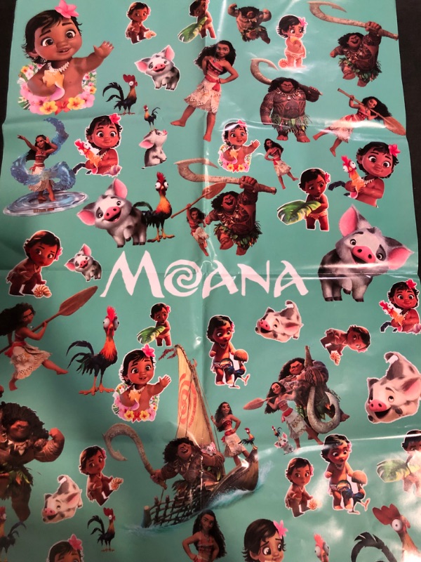 Photo 1 of 5 pcs Moana Wrapping Paper Folded