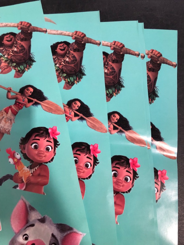 Photo 1 of 5 pcs Moana Wrapping Paper Folded