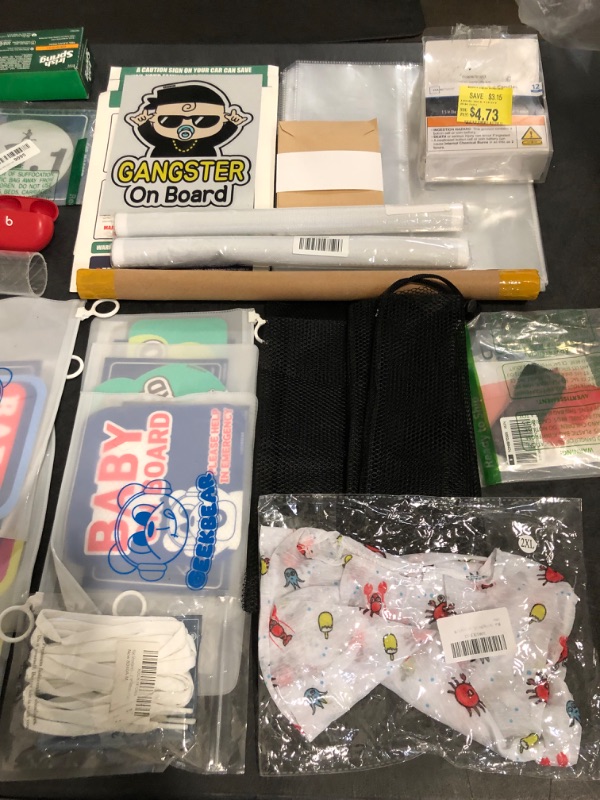 Photo 1 of Sold as Is ** Random Miscellaneous Bundle Items Mixed with Baby on Board Stickers and Magnets/Household Items/
