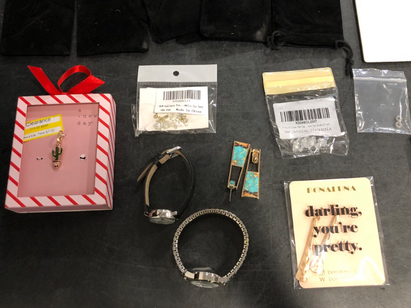 Photo 1 of Sold as Is ** Mixed Jewelry Bundle Earrings, Necklaces, Watches.
