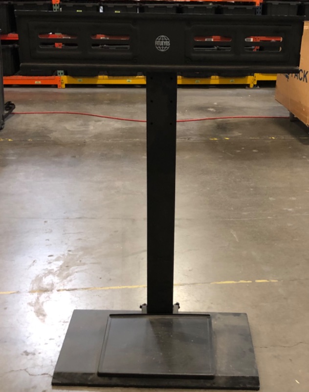 Photo 1 of FITUEYES Iron Base Floor TV Stand with Power Strip, Tall TV Stand with Swivel Mount for 50-85 Inch Plasma Flat Panel or Curved Screen TVs Height Adjustable Wire Management MAX VESA 800x400 mm