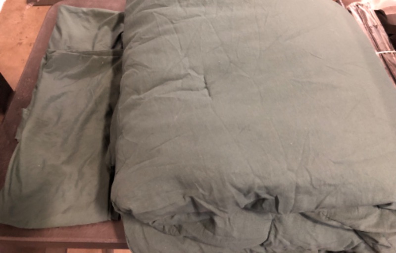 Photo 1 of Queen - Jersey Knit Pillowcase, All Season, Soft, Cozy, 100% Cotton, Queen Size, Dark Green