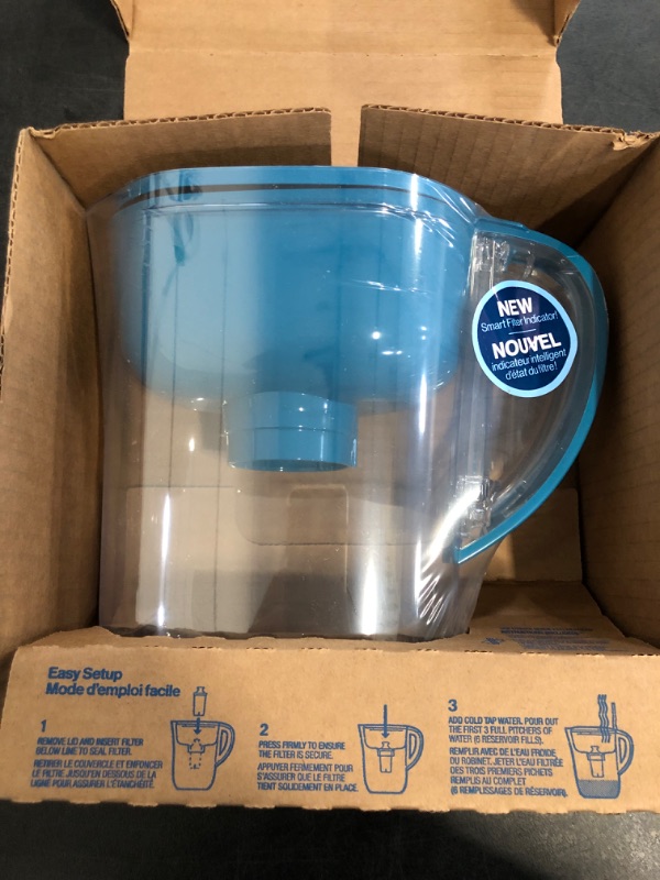 Photo 1 of Brita Metro Water Filter Pitcher with SmartLight Change Indicator, BPA-Free, Replaces 1,800 Plastic Water Bottles a Year, Lasts Two Months, Includes 1 Filter, Small - 6-Cup Capacity, Turquoise