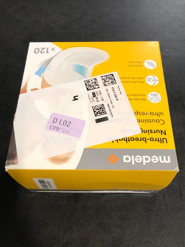 Photo 1 of Medela Ultra-Breathable Disposable Nursing Pads 120 Count, New and Improved, Highly Absorbent, Breathable and Discreet for Comfortable Wear