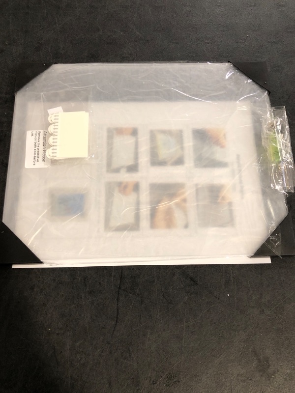 Photo 1 of Kalami 8.5x11 Acrylic Wall Mount Picture Frame Self Adhesive, No Drill Holes Floating Frameless Clear Photo Print Certificate Degree Document Display Frame with Sliver Hardware - Full Frame is 10x13