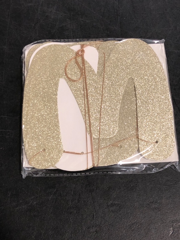 Photo 1 of Fulmoon Set of 3 Pre Strung Older Wiser Hotter Glitter Banner Funny Birthday Banner for Women 30th 40th 50th 60th 70th 80th Birthday Party Decorations Sign Gift(Champaign Gold)