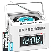 Photo 1 of Box Minor  Damaged** Greadio Boombox CD Player Alarm Clock with White Noise, 5000mAh Bluetooth Boombox Radio CD Player with Remote Control, Support FM Radio/AUX/USB/TF/Dimmer, Large LCD, Portable CD Players for Home