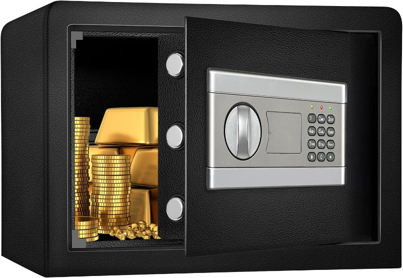 Photo 1 of  Fireproof Safe Box,1.0 Security Safe Box Fireproof Waterproof Electronic Digital Security Safe Combination Lock Safe with Keypad for Home Office Pistol Cash Jewelry Important Documents