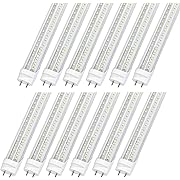 Photo 1 of 4FT LED Shop Light,T8 LED Tube Light 36W 4680 Lumens,5000K Daylight,T8 T10 T12 Fluorescent Replacement Bulbs,Clear Cover, Bi-Pin G13 Base,Dual-End Powered, Ballast Bypass (12-Pack)