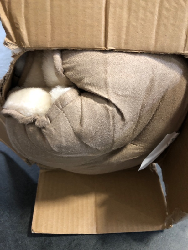 Photo 1 of Bedsure Dog Beds for Small Dogs - Round Medium Cat Beds for Indoor Cats, Washable Pet Bed for Puppy and Kitten with Slip-Resistant Bottom, 25 Inches, Taupe