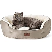 Photo 1 of Bedsure Dog Beds for Small Dogs - Round Medium Cat Beds for Indoor Cats, Washable Pet Bed for Puppy and Kitten with Slip-Resistant Bottom, 25 Inches, Taupe