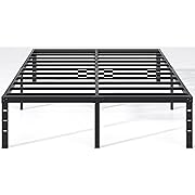 Photo 1 of Metal Bed Frame,King Size Bed Frame with Storage Space,Heavy Duty Sturdy Mattress Foundation,Easy Assembly,No Box Spring Needed, Black,14 Inch,King