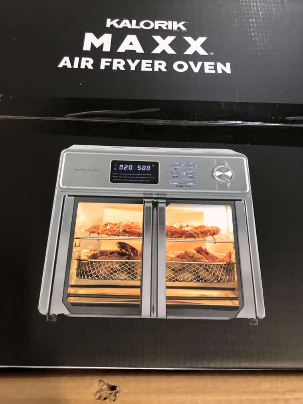Photo 1 of Kalorik MAXX Digital Air Fryer Oven 26 Quart, 10-in-1, Countertop Toaster Oven, Air Fryer Combo, 21 Presets, up to 500 degrees, Includes 9 Accessories, Cookbook