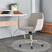 Photo 1 of Office Chair Mat Carpet Protector: 36" x 36" Plastic Heavy Duty Computer Desk Mats with Lip for Low Flat and No Pile Carpeted Floor - Clear Rug Pad for Rolling Chairs Office Work Home Gaming Round