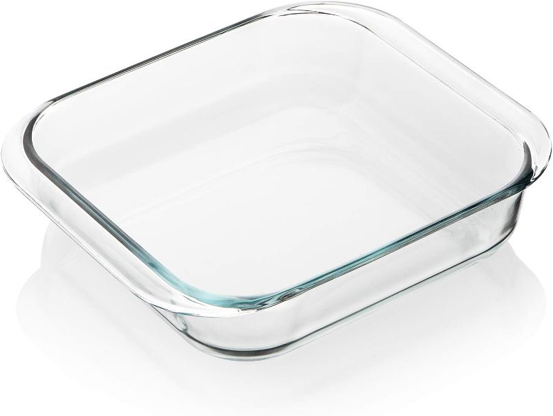 Photo 1 of SWEEJAR Glass Bakeware, Rectangular Baking Dish Lasagna Pans for Cooking, Kitchen, Cake Dinner, Banquet and Daily Use, 9.4 x 9.4 x 2.4 Inches of Baking Pans