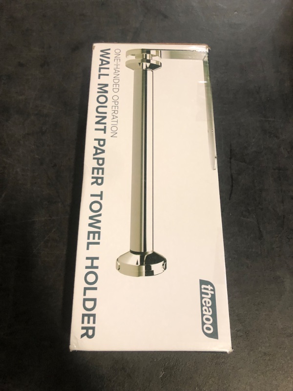 Photo 1 of Paper Towel Holder Under Cabinet, One-Handed Tear Wall Mount Paper Towel Holder Dispenser with Damping Function for Kitchen Organization, Stainless Steel, Self-Adhesive or Drill mounting,Silver