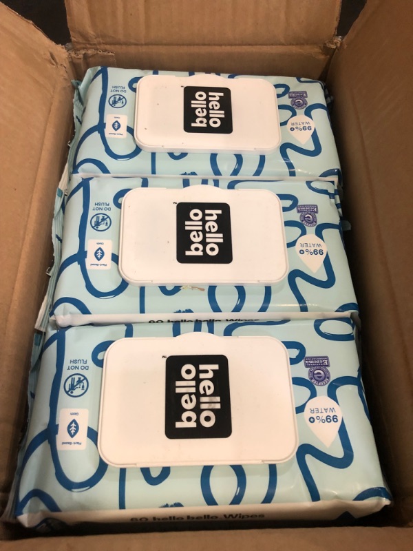 Photo 1 of Hello Bello Extra Gentle Unscented Baby Wipes, Plant Based, Made with 99% Water and Aloe for Babies and Kids, 1080 Count