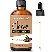 Photo 1 of Natural Riches Pure Clove Essential Oil 4 Fl Oz, Therapeutic Grade for Tooth Ache Soothes Sore Muscles Clove Bud Oil Essential Oil for Teeth, Gums, Toothache, Skin Use and Hair Care.
