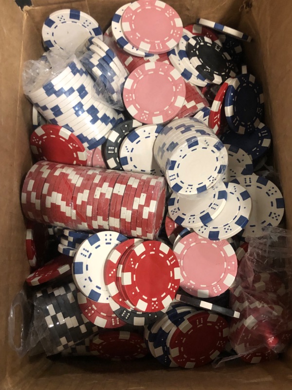 Photo 1 of 300Pcs Poker Chips & Acrylic Poker Chip Tray Rack