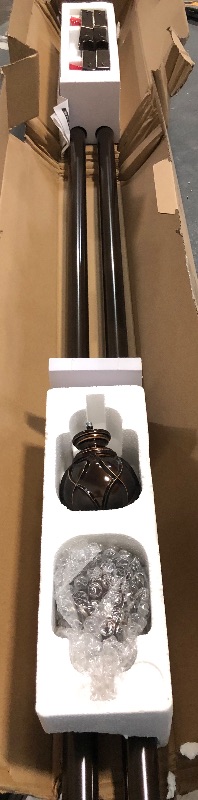 Photo 1 of KAMANINA 1 Inch Double Curtain Rods 66 to 120 Inches (5.5-10 Feet) Telescoping Heavy Duty Drapery Rod for Windows 54 to 115, Netted Texture Finials, Antique Bronze