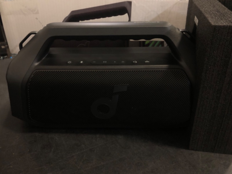 Photo 1 of Soundcore Boom 2 Plus By Anker, Outdoor Speaker, 140W, 2+2 Channel, BassUp 2.0, 20H Playtime, Fast Charge, IPX7 Waterproof, RGB Lights, Power Bank, Bluetooth 5.3, Portable for Outdoors, Camping, Beach