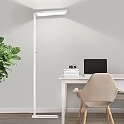 Photo 1 of 80" LED Floor Lamp Modern, 7500LM Dimmable Eye-Care Tall Reading Light, 100W Full Spectrum Dual Light Source Standing Piano Lamp 4000K Bright Lighting for Office, Home - White