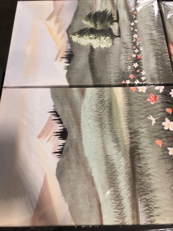 Photo 1 of 3 pcs Cute Mountain Canvas Pictures 