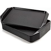 Photo 1 of Missing 5 Trays** Plastic Fast Food Serving Tray,16.95 by 11.82-Inch,Set of 12 (Black) *Set of 7** 