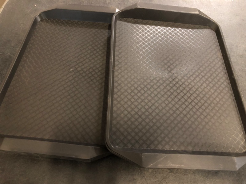 Photo 1 of Missing 5 Trays** Plastic Fast Food Serving Tray,16.95 by 11.82-Inch,Set of 12 (Black) *Set of 7** 