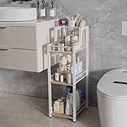 Photo 1 of Bathroom Shelves Hair Tool Organizer 3-Tier Hair Dryer Holder with 3 Grids Free-Standing Narrow Open Shelf for Bedroom, Living Room