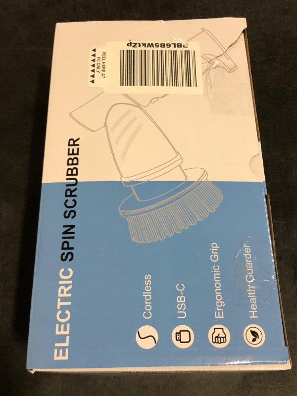 Photo 1 of SZFIXEZ Electric Spin Scrubber, Cordless Electric Cleaning Brush for Bathroom Electric Spin Cleaner with 4 Replaceable Shower Cleaning Brush Heads for Wall, Stove, Tile, Bathtub, Toilet, Window