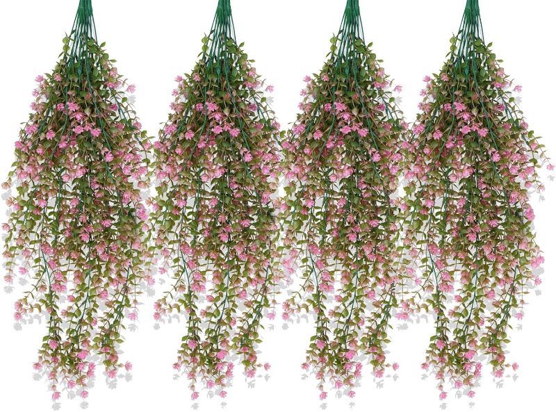 Photo 1 of Artificial Grass Fake Plants, 16in Outdoor Faux Plants, Artificial Grass Fake Shrubs, Faux Plastic Plants UV Resistant, Artificial Flowers for Outdoors, for Garden Porch Window Box