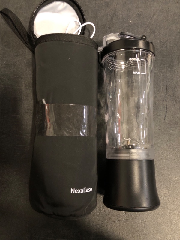 Photo 1 of Semi New Portable Blender Personal Juicer for Shakes and Smoothies - 20 OZ Electric Protein Shaker Bottle with Insulated Sleeve, Travel Lid, USB-C Rechargeable - Mini Small Blender Cup for Kitchen, Office, Gym