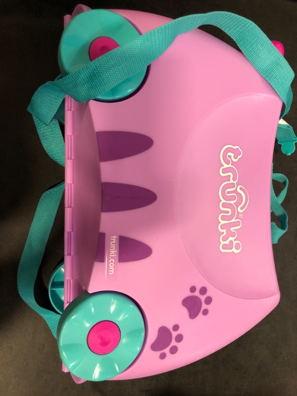 Photo 1 of Trunki Ride-On Kids Suitcase | Tow-Along Toddler Luggage | Carry-On Cute Bag with Wheels | Kids Luggage and Airplane Travel Essentials: Cassie Cat Lilac