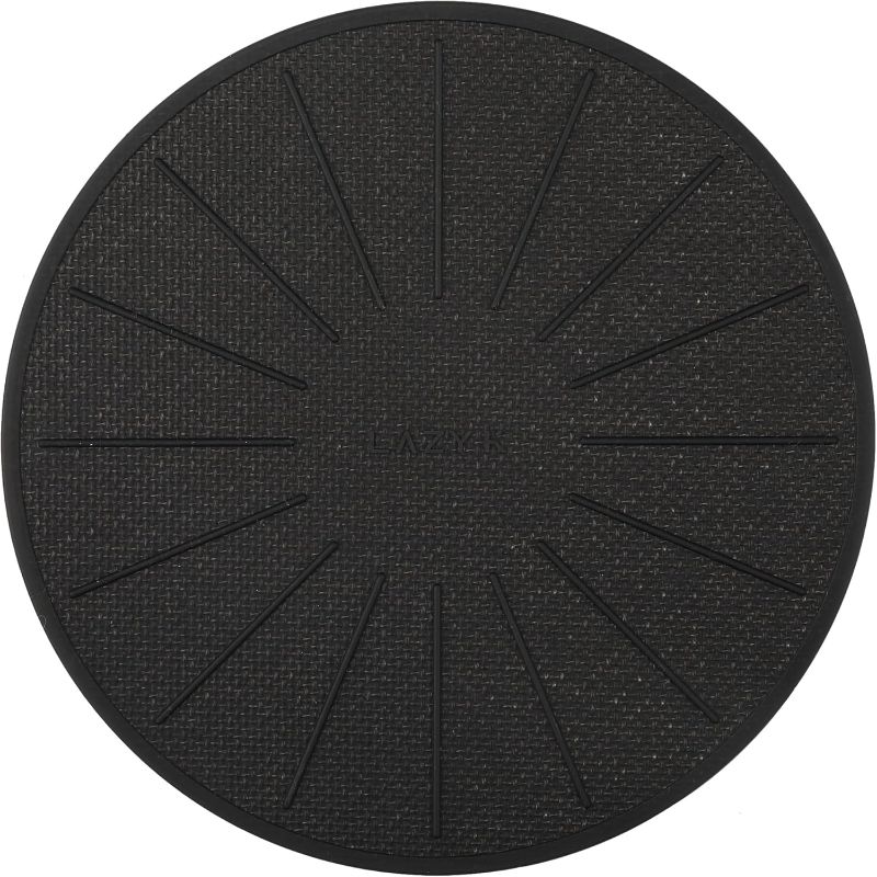 Photo 1 of Lazy K Induction Cooktop Mat - Silicone Fiberglass Scratch Protector - for Magnetic Stove - Non Slip Pads to Prevent Pots from Sliding During Cooking_ Black (7.8inches)