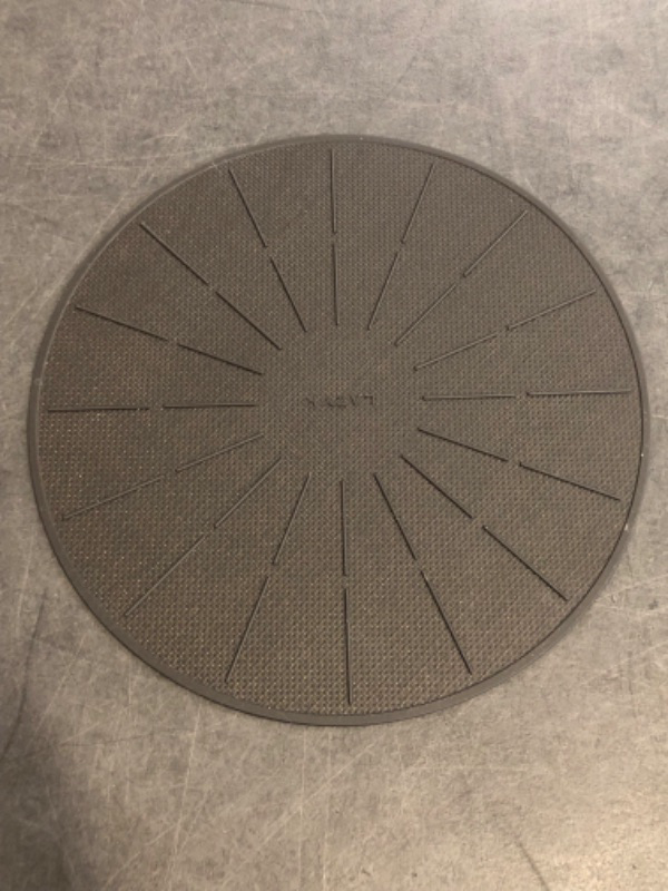 Photo 1 of Lazy K Induction Cooktop Mat - Silicone Fiberglass Scratch Protector - for Magnetic Stove - Non Slip Pads to Prevent Pots from Sliding During Cooking_ Black (7.8inches)