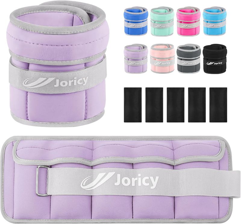 Photo 1 of Adjustable Ankle Weights for Women Men Kids Wrist Leg Arm Weights with Removable Weight Strength Training Weight for Walking Running Fitness Physical Therapy 0.5lbs each 