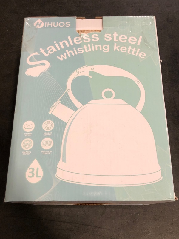 Photo 1 of Stovetop Teapot Tea Kettle Whistling Tea Kettle for Stovetop with Cool Grip Handle Food Grade Stainless Steel Tea Pots Hot Water Kettle