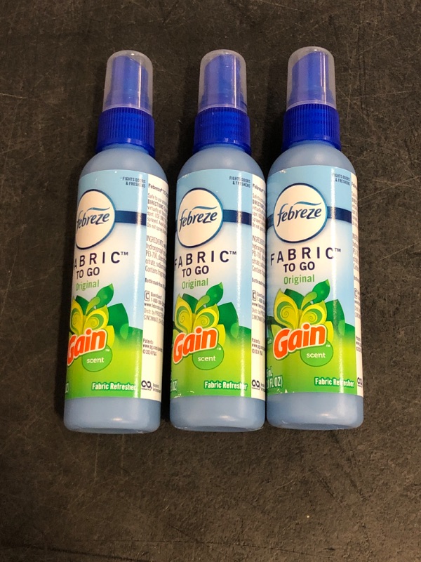 Photo 1 of Febreze To Go Fabric Refresher 2.8 Ounce Spray, Gain Original Scent, 3 Pack