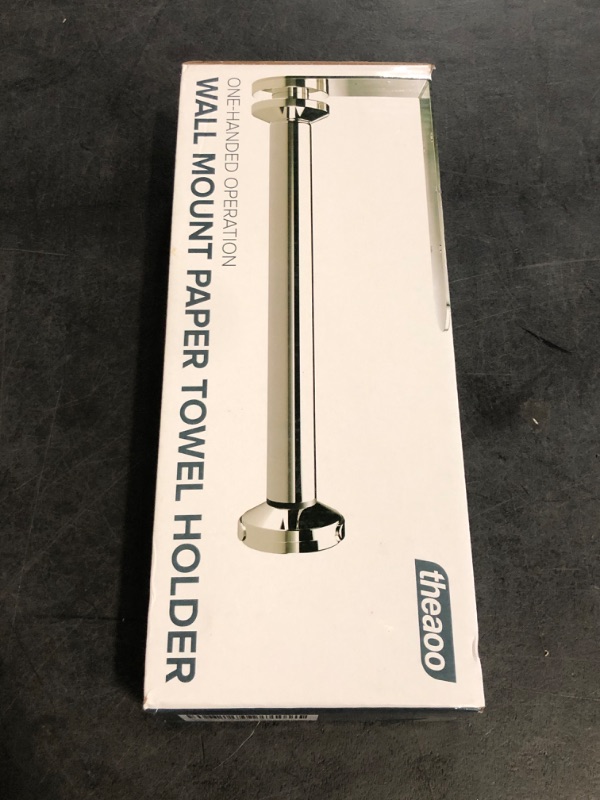Photo 1 of Paper Towel Holder Under Cabinet, One-Handed Tear Wall Mount Paper Towel Holder Dispenser with Damping Function for Kitchen Organization, Stainless Steel, Self-Adhesive or Drill mounting,Silver