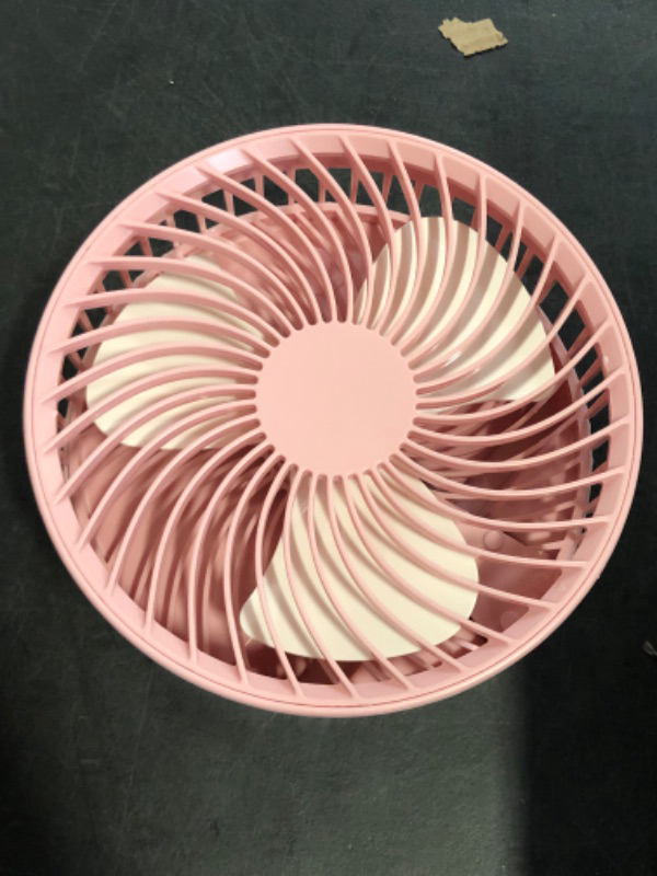 Photo 1 of UN UNITEDTIME Desk and table fan, foldable Fan Portable Travel Fans Battery Operated,Adjustable Height My Foldaway fan with remote Control Timer, 4 Speed Settings (Pink)