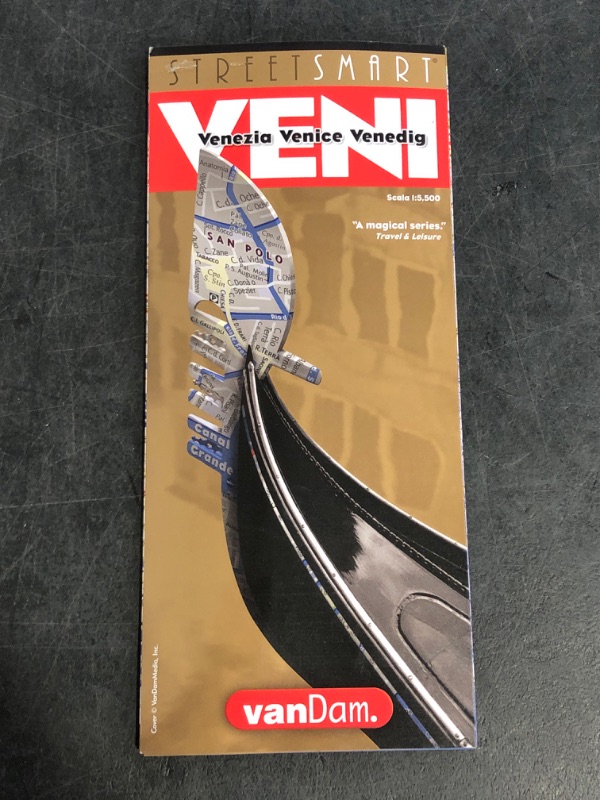 Photo 1 of StreetSmart Venice Map by VanDam – Laminated, pocket sized City folding street and Vaporetto map to Venice, Italy with all attractions, museums, ... (English, Italian and German Edition)