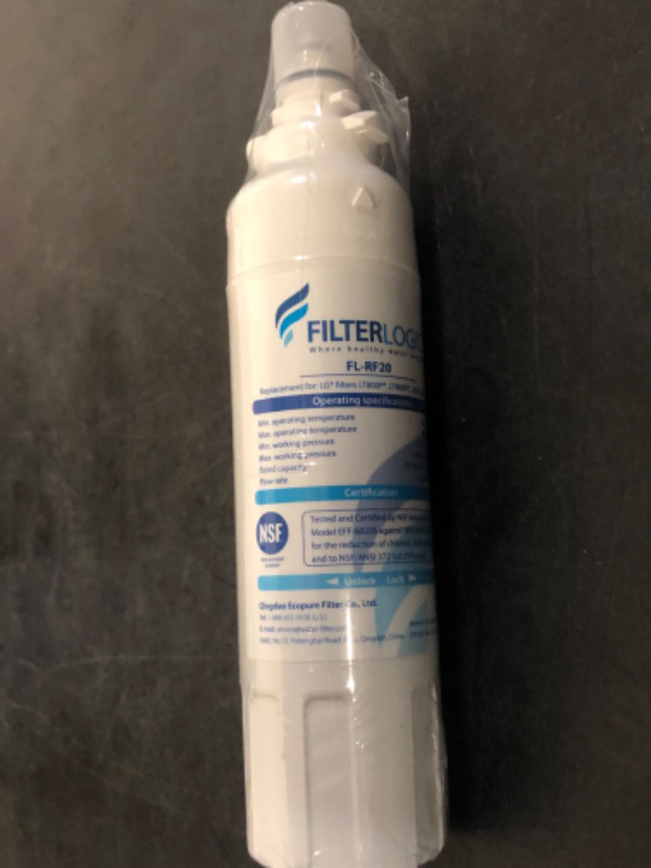 Photo 1 of Filterlogic ADQ73613401 Refrigerator Water Filter, Replacement for LG® LT800P®, LT800PC, ADQ736134, ADQ73613402, LSXS26326S, LSXS26366S, LMXS30776S, LSXS26366D, LMXC23746S, 46-9490, 469490, Pack of 2