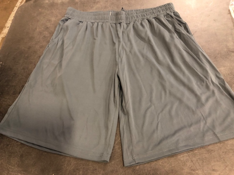 Photo 1 of Size L Mens Athletic Shorts with Pockets Quick Drying Activewear for Gym Workout ( 2 Navy, 1 Black) 